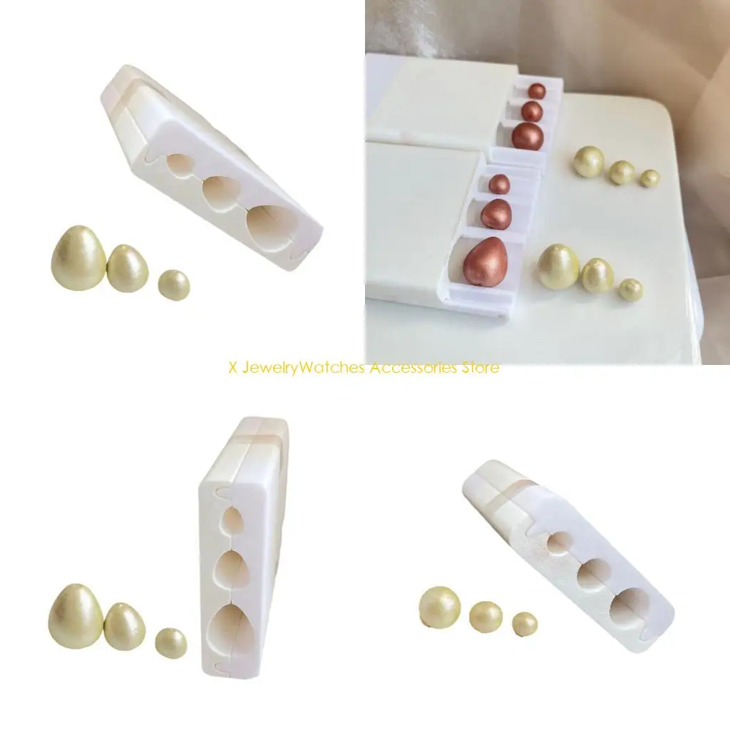 

31KD Egg Round Bead Maker Tool for Polymer Clay Jewelry 3 Size Mould Set