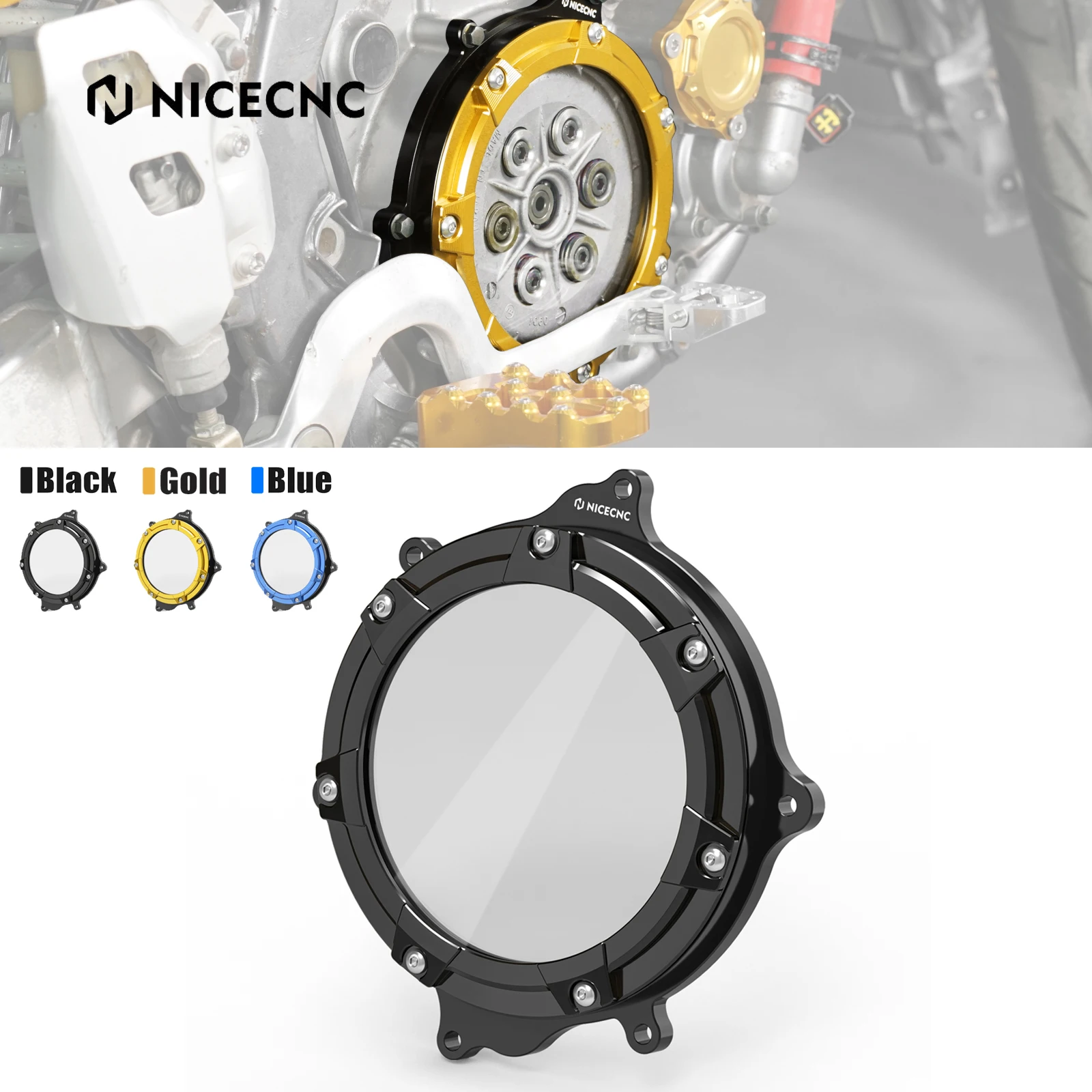 

NICECNC Transparent Clutch Cover Guard For Suzuki DRZ400SM DRZ400S DRZ400E DRZ 400 DR-Z 400 DR-Z 400E DR-Z 400S 400SM 2000-2024