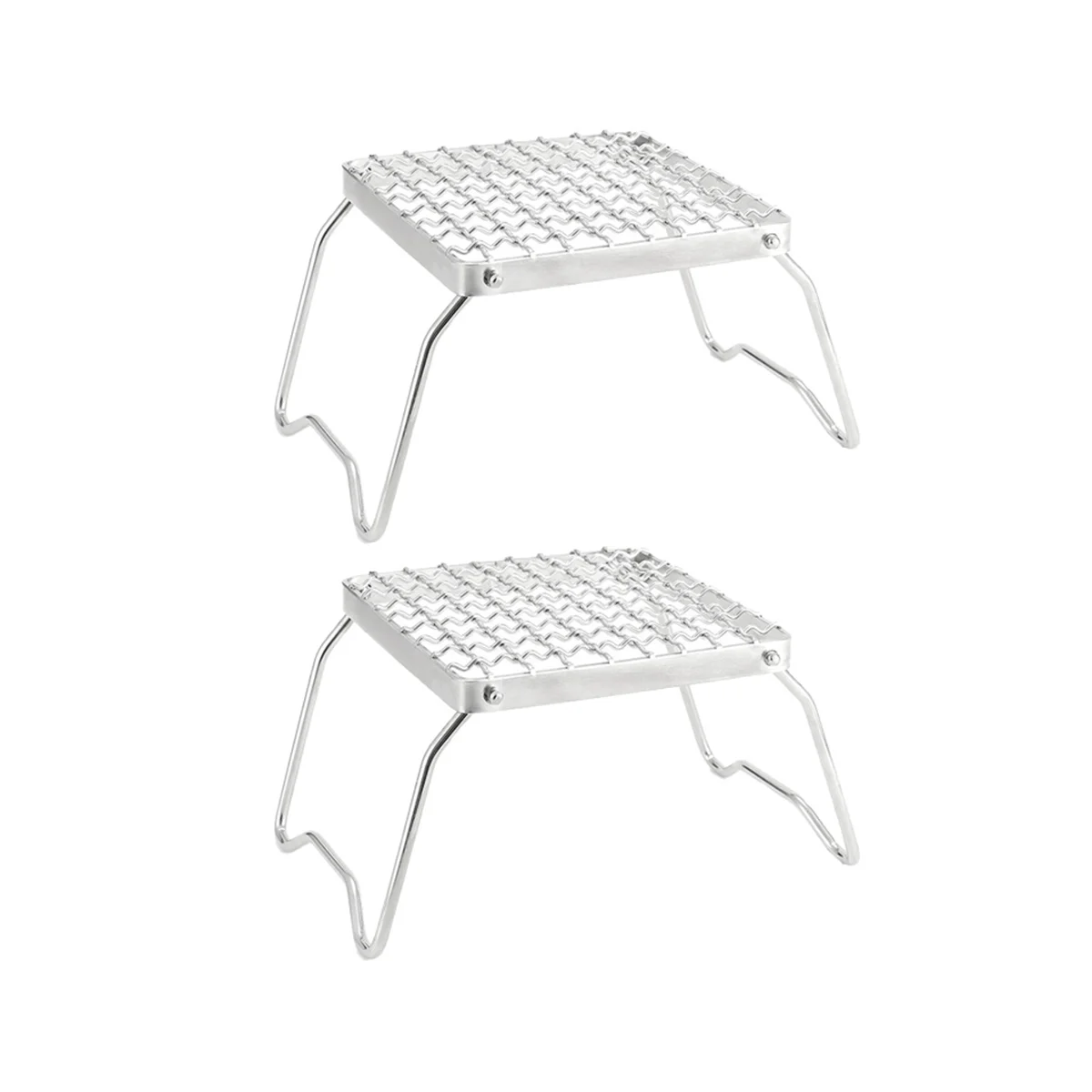 

Folding Campfire Grill Stainless Steel Grill, Heavy Duty Portable Camping Grill Accessories
