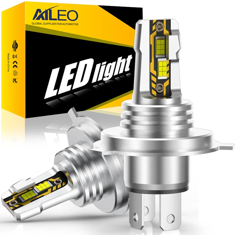 

AILEO 2 шт. H4 светодиодные ампулы для фар светодиодные H4 автомобильные лампы комплект для переоборудования белый 6000K 12 В 80 Вт 25000LM