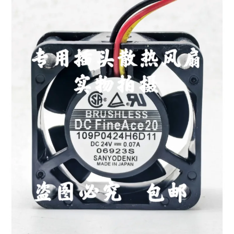 New Cooler Fan for Sanyo 109P0424H6D11 4020 DC24V 0.07A 4CM Fanuc Cooling Fan 4cm 40x40x20mm