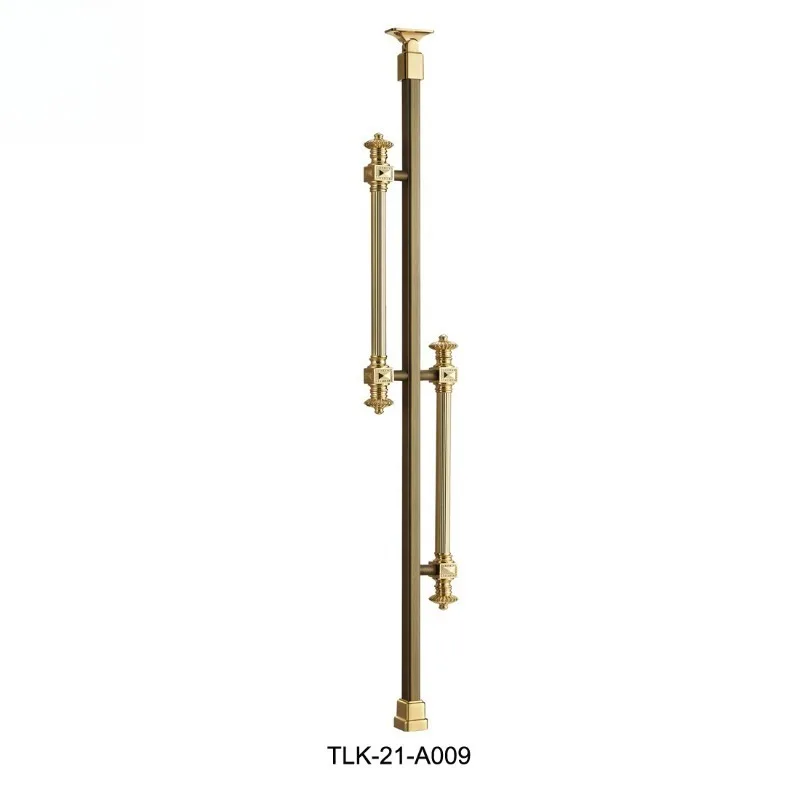 Luxurious brass floor standing staircase railing, terrace railing decoration