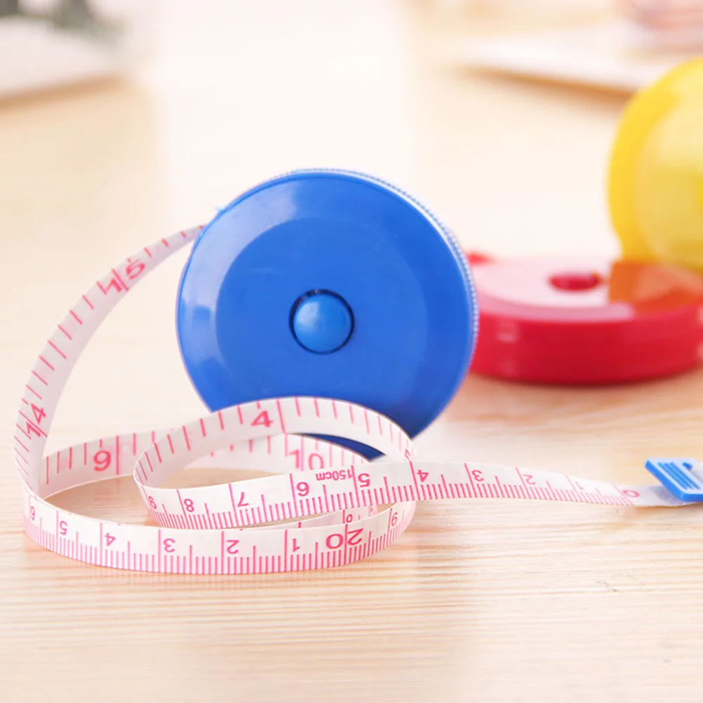 

3 pcs 1.5M Retractable Plastic Measuring Tape Dual Sided Inch Cm Body Sewing Medical Measurement Lightweight Compact Pocket