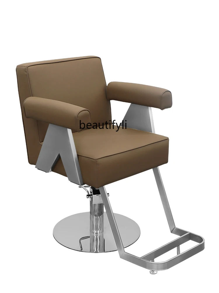 

Barber Chair Barber Shop Hairdressing Chair Simple High-End for Hair Salon Adjustable Hot Dyeing