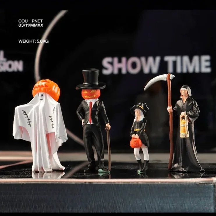 1:64 anime halloween mini boneca figura modelo em miniatura fotografia adereços modelo de cena diy mesa areia paisagismo ornamento presente