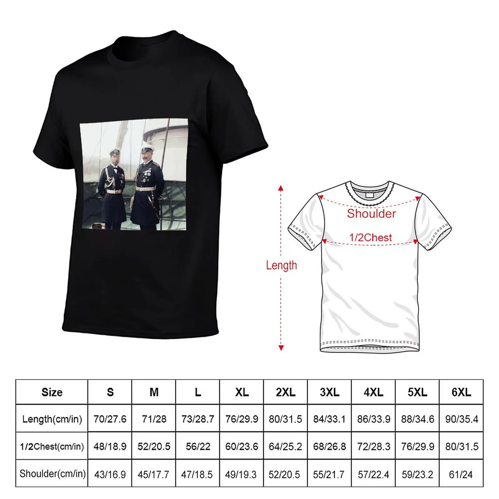 Tsar Nicholas II and Kaiser Wilhelm II T-Shirt Breathable Lightweight Summer Top view 5
