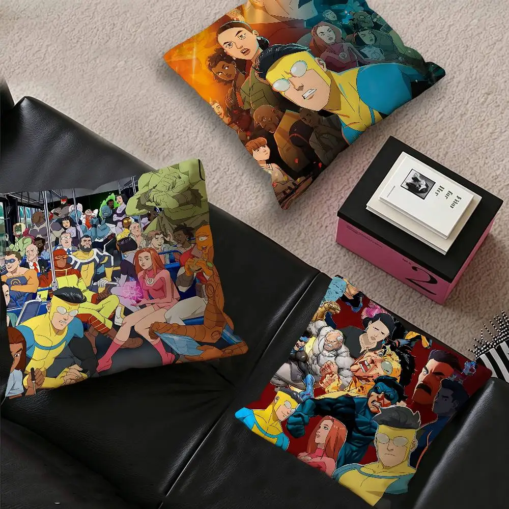 Cartoon Images I-InvincibleS Cushion Cover Inches Farmhouse Decor Home Throw Pillow Covers For Couch Decorations