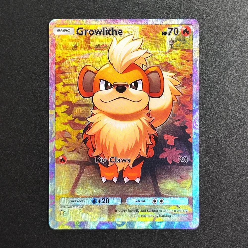 

DIY Pokemon TCG Pocket Card B1 Mega Rising BASIC Growlithe EX Super Rare Collectibles Card Single Classic Game Anime Cards Toys
