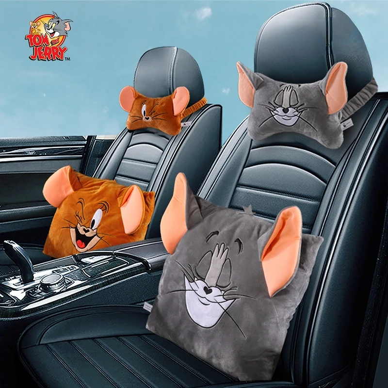 Tom And Jerry Car Plush Pillow Toy Cartoon Movie Stuffed Animal Neck Pillow Kawaii peluche Doll Toys For Gifts