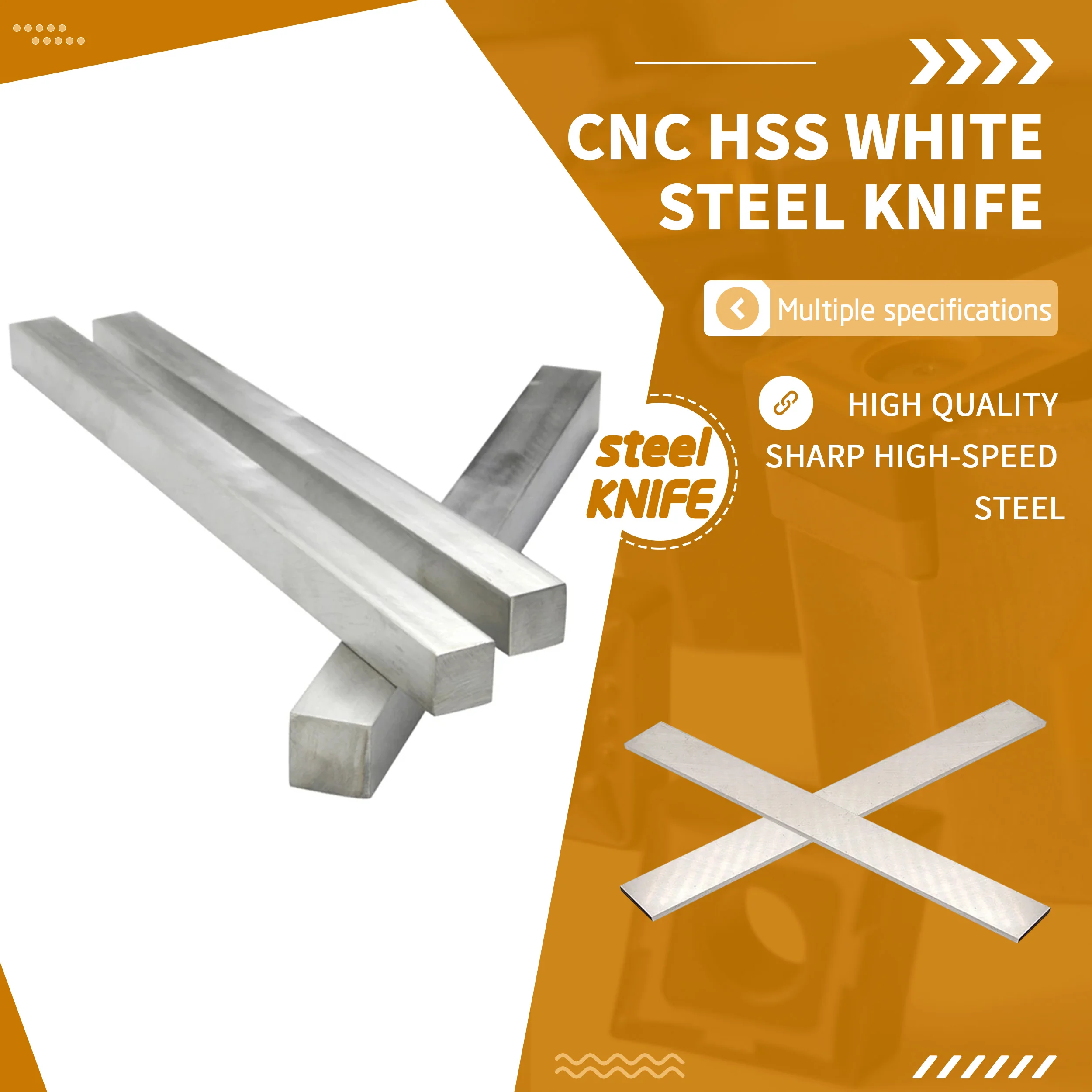 

25/26/28x300mm HSS White Steel Knife High Speed Steel Raw Materials Knife Embryo Four-sided Strip CNC Turning Tool Steel Durable