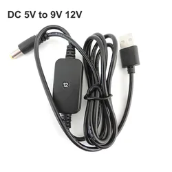 USB Power Boost Line USB DC 5V to DC 9V 12V Step Up Cable Module connector Converter Adapter power supply Cable 5.5*2.1mm Plug