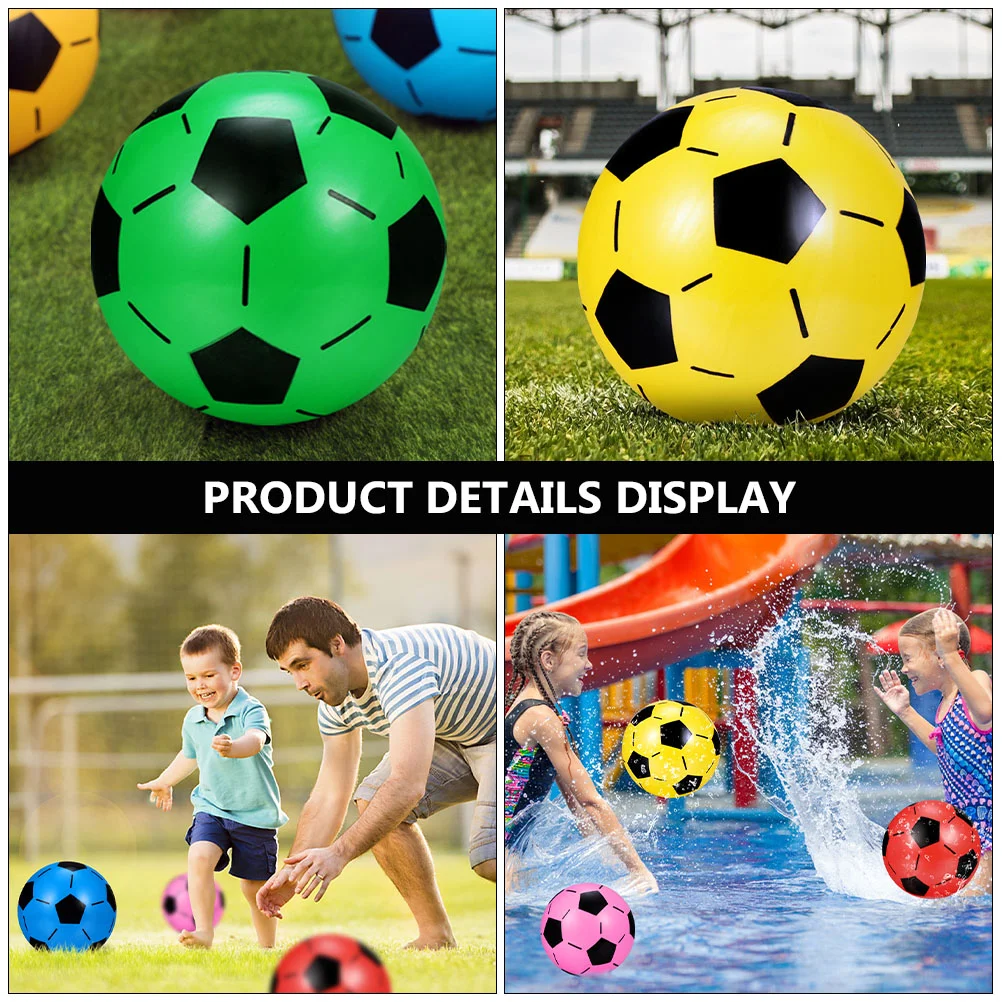 4 Pcs Inflatable Ball Football Toy for Kids Soccer Balls Bucket Colorful Footballs Plastic Baby Tennis