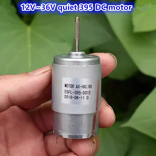 1piece , 24V 8800rpm long shaft 395 DC motor 12V~36V large torque quiet DC motor for long-time work , a little oxidized.