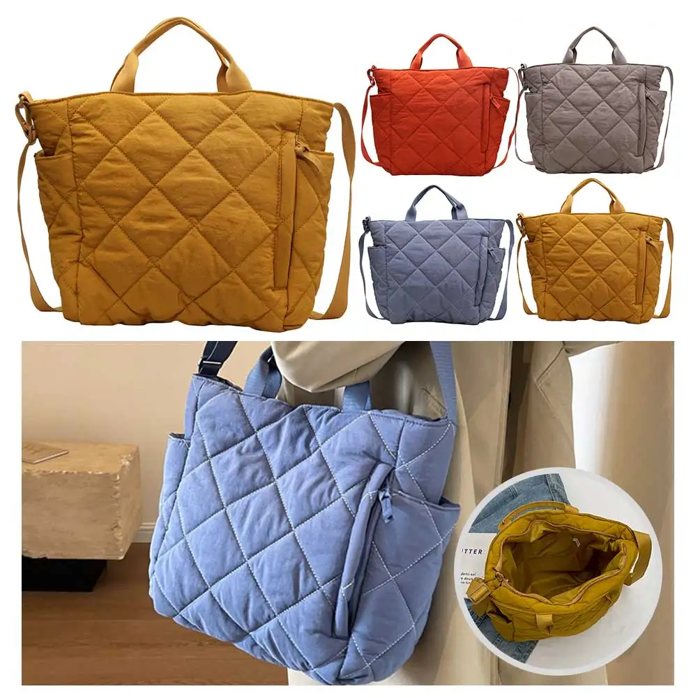 

Women Quilted Tote Bag Lightweight Puffer Hobo Handbag Large Capacity Padded Shoulder Bag Satchel Travel Bag Commuting Bag