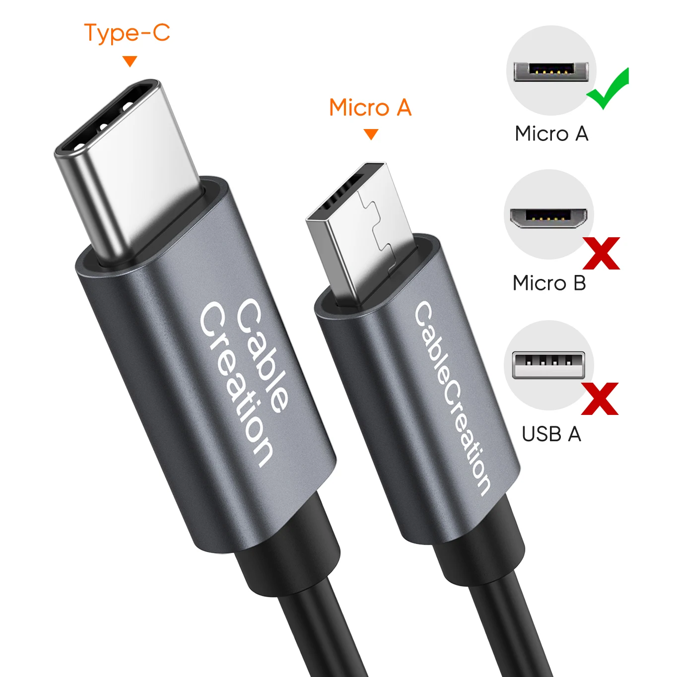 CableCreation USB C Cable Short 0.2m USB-C to Micro USB A OTG Cable, Compatible with DJI Spark/DJI Mavic/Mavic Pro