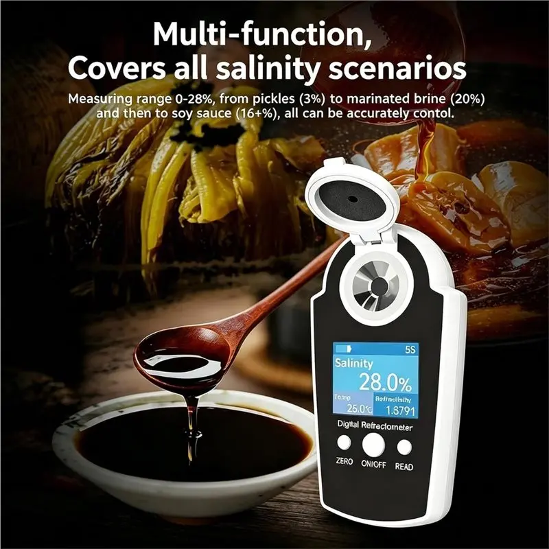 L60A High-Concentration Salinity Meter, Measurement Range 0-28%, Crack-Resistant And Oxidation-Resistant, More Accurate