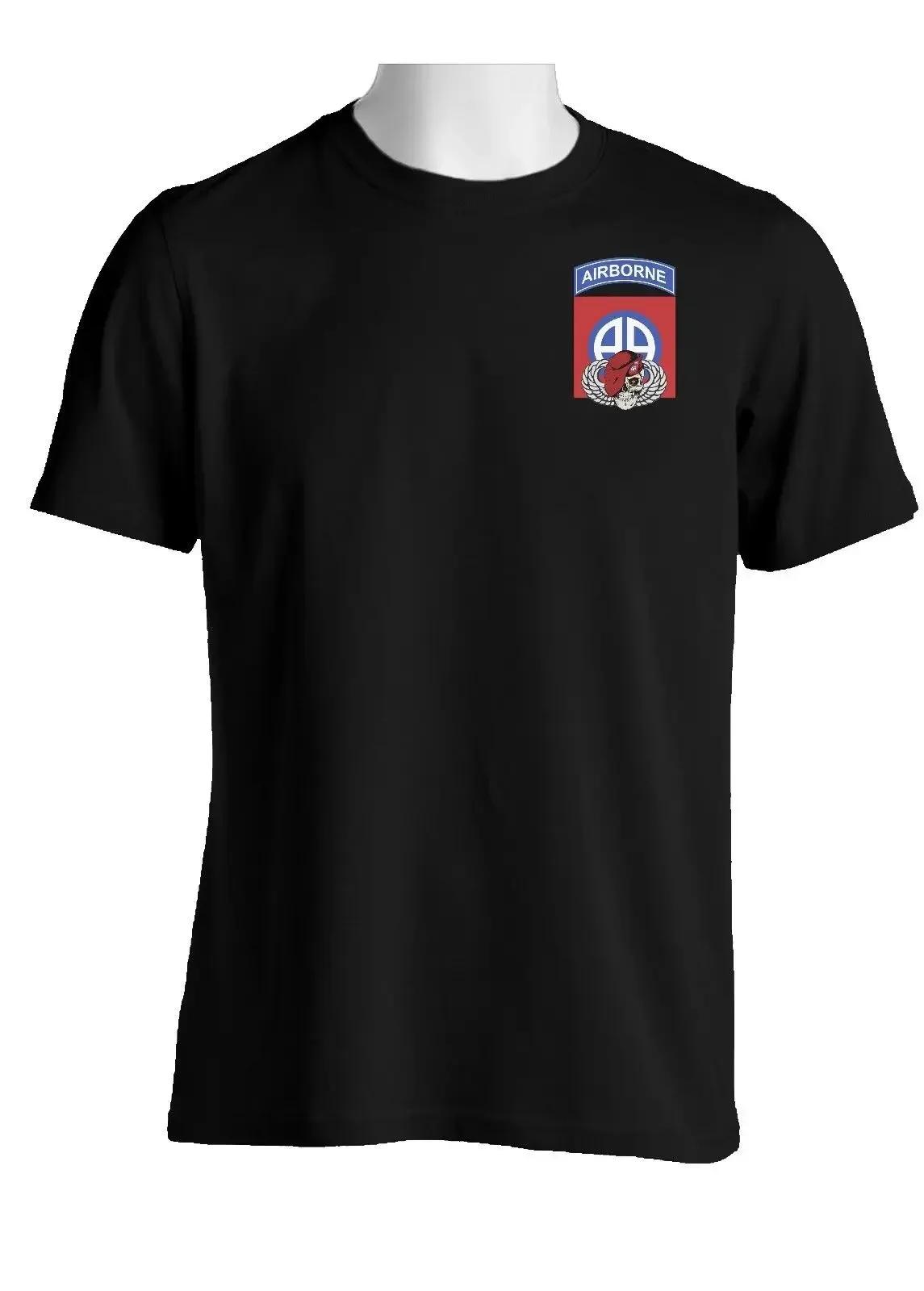 82nd Airborne Division Beret Skull T-Shirt 100% Cotton O-Neck Summer Short Sleeve Casual Mens T-shirt Size S-3XL