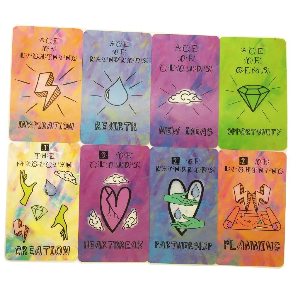 78 Cards Prism Tarot Deck Cards Games English Version Divination Fate Board Game Tarot