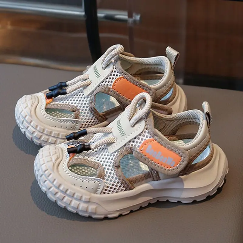 

Boys Summer Sandals 2026 New Lightweight Breathable Hollow Out Mesh Soft Sole Sports Shoes for Children