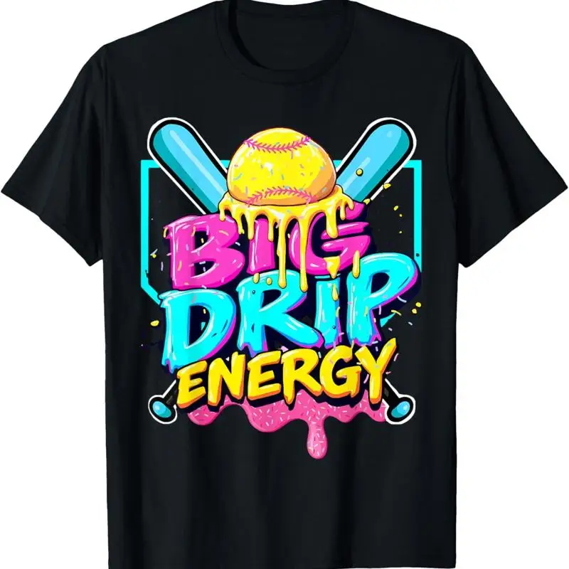 

Baseball Big Drip Energy Ice Cream Dripping T Shirt