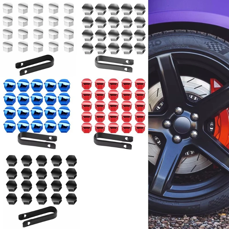 

20/40 шт. 17 мм, 19 мм, 21 мм, черные колпаки для колес автомобиля, болты, крышки, гайки, защита ступицы колес, винтовая крышка, Стайлинг, антикоррозийная крышка