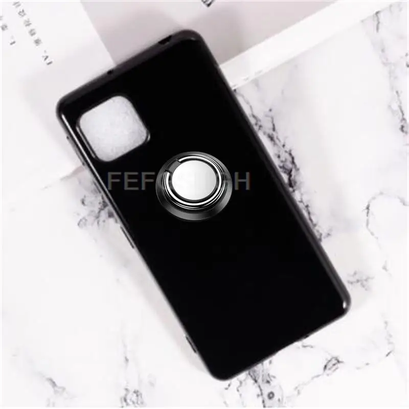 For Sharp Aquos Sense 4 Sense4 Lite 5G SH-41A A003SH Back Ring Holder Bracket TPU Soft Silicone protect Case Anti falling shell