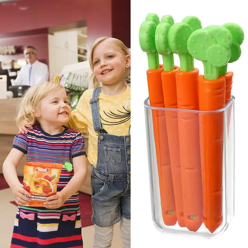 Food Packages Sealing Clip Carrot Shape Bag Pegs Bread Bags Sealers With Storage Box Food Packages Closing Tool home Accessories