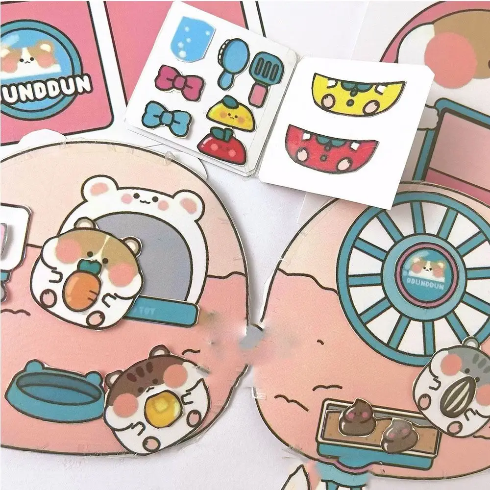 비니 도서 재료 팩 햄스터 키퍼 조용한 책 스티커 책 수제 유산균 고양이 조용한 책 수제