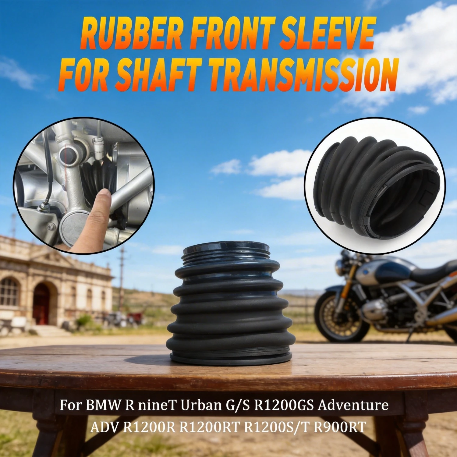 

Резиновый защитный чехол (муфта) для трансмиссионного вала мотоциклов BMW R1200GS Adventure, R1200R, R1200RT, R1200S, R1200ST