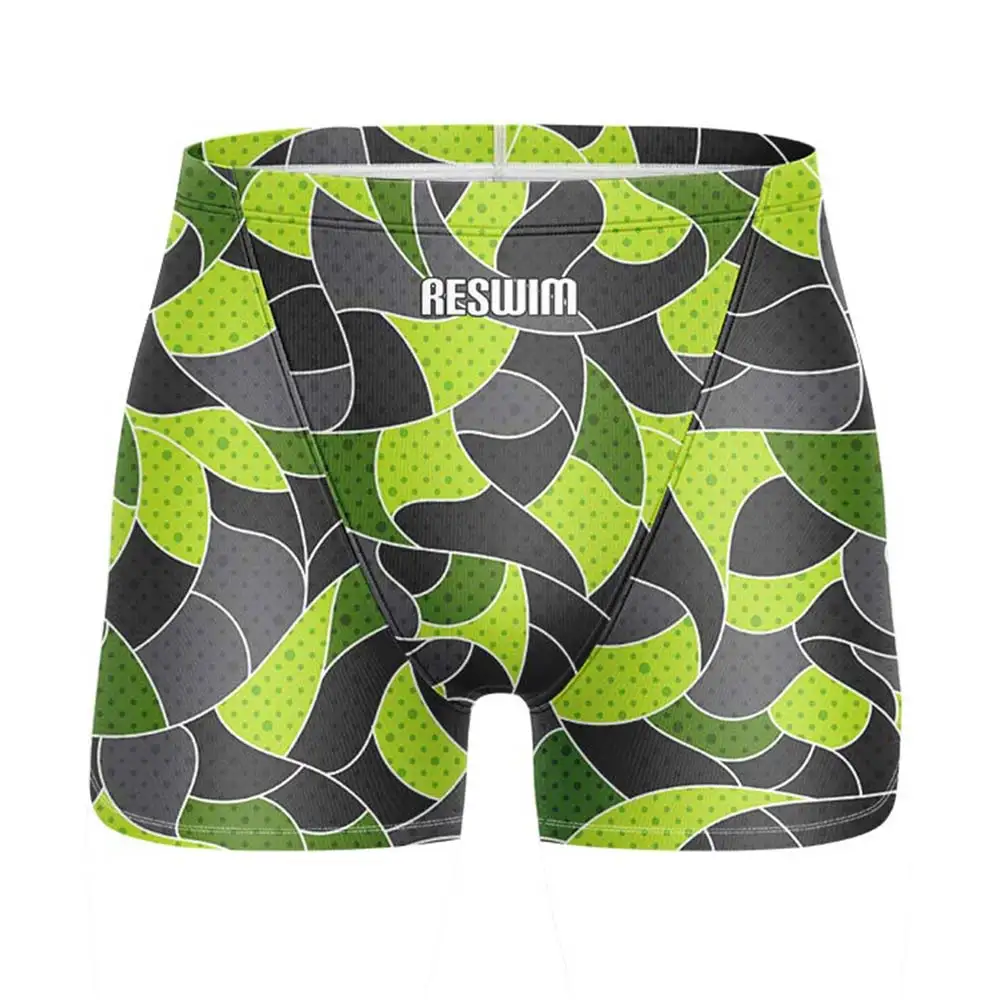 Men's Swim Short Jammers Swimsuit Endurance Athletic Training Swimsuit Beach Swimming Trunks Swimwear Jammer Tights Surf Shorts