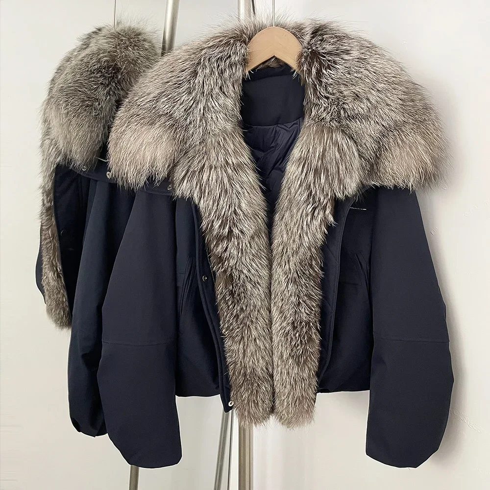 OFTBUY سترات مع فرو طبيعي للنساء معطف شتوي معطف فرو للسيدات Manteau فام 2026 جديد في السترات والسترات فرو الثعلب