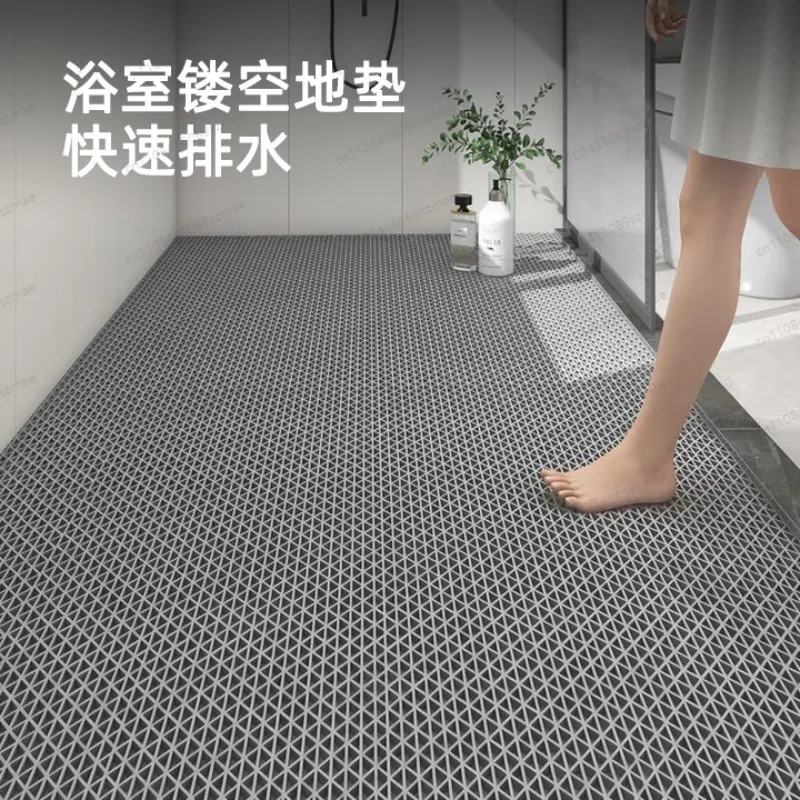 PVC Hollow Waterproof Floor Mat, Anti-slip Hydrophobic, Pool Bathroom Kitchen Entrance, Elderly Friendly