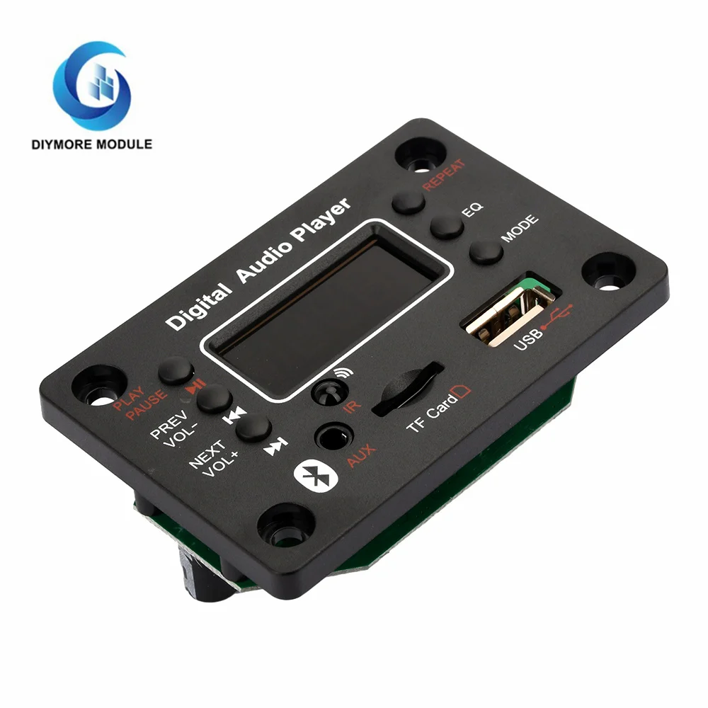 DC7-25V Audio Decoder Board Color Screen Digital Display Car MP3 Bluetooth 5.0 FM APE FLAC Decoder Board Support FM USB SD