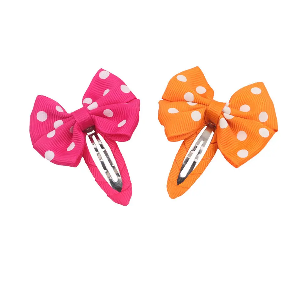 

12Pcs Dot Bowknot Hair Clips Colorful Kids Barrettes for Baby Girls Children Mixed Colors Popular Hair Accessories for Daily