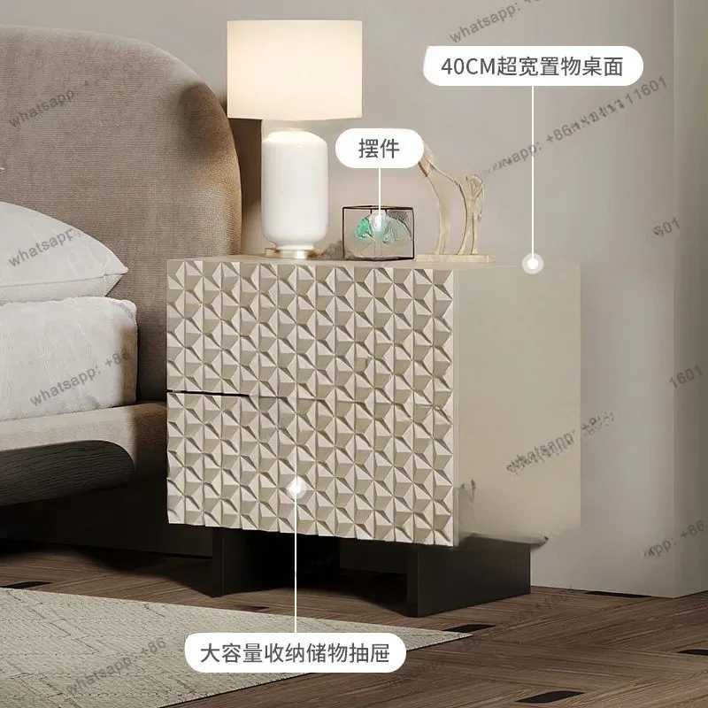 Q  light luxury bedside table household bedroom drawer locker modern simplicity