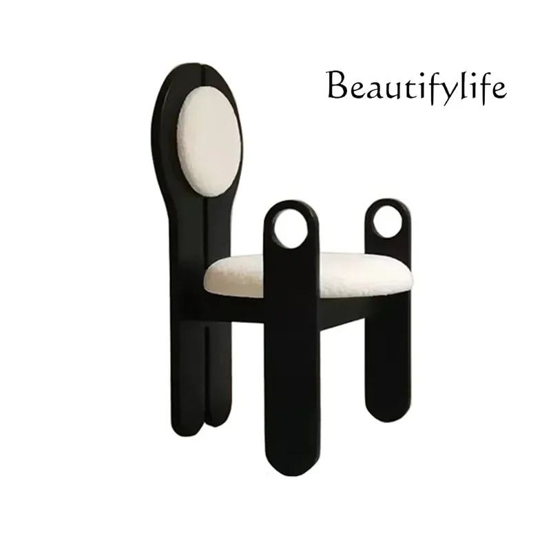 X40 French Retro Solid Wood Dining Chair Is Surprising And Quiet Wind Home Designer High Value Backrest Dining Chair Leisure