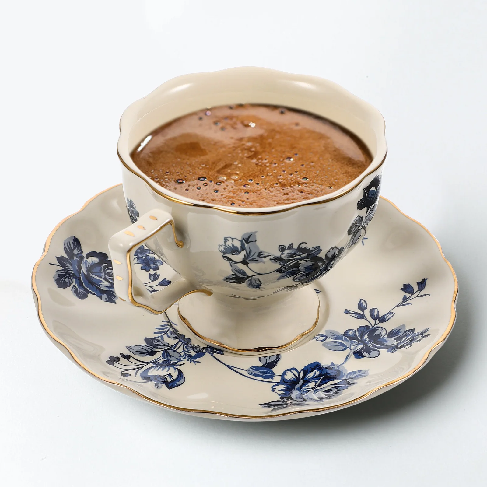 

1Set Afternoon Tea Cup Ceramic Milk Mug with Plate Fashion Design Perfect Gift for Family Friends Co Workers Daily Use Cup