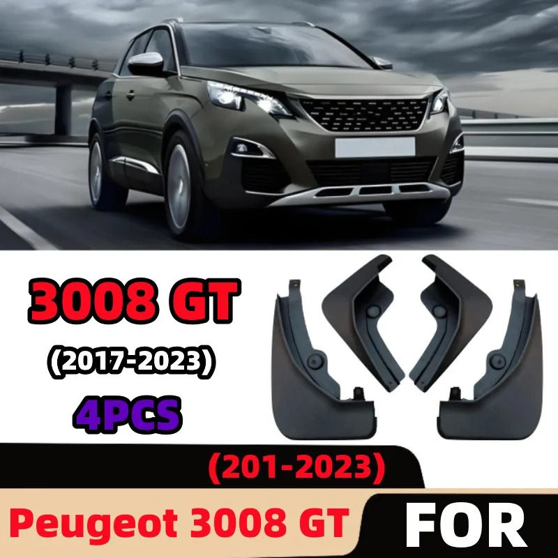 Für Peugeot 3008 GT 2017 2018 2019 2020 2021 2022 2023 Auto Schmutzfänger Kotflügel Spritzschutz Kotflügel Einfache Installation Zubehör