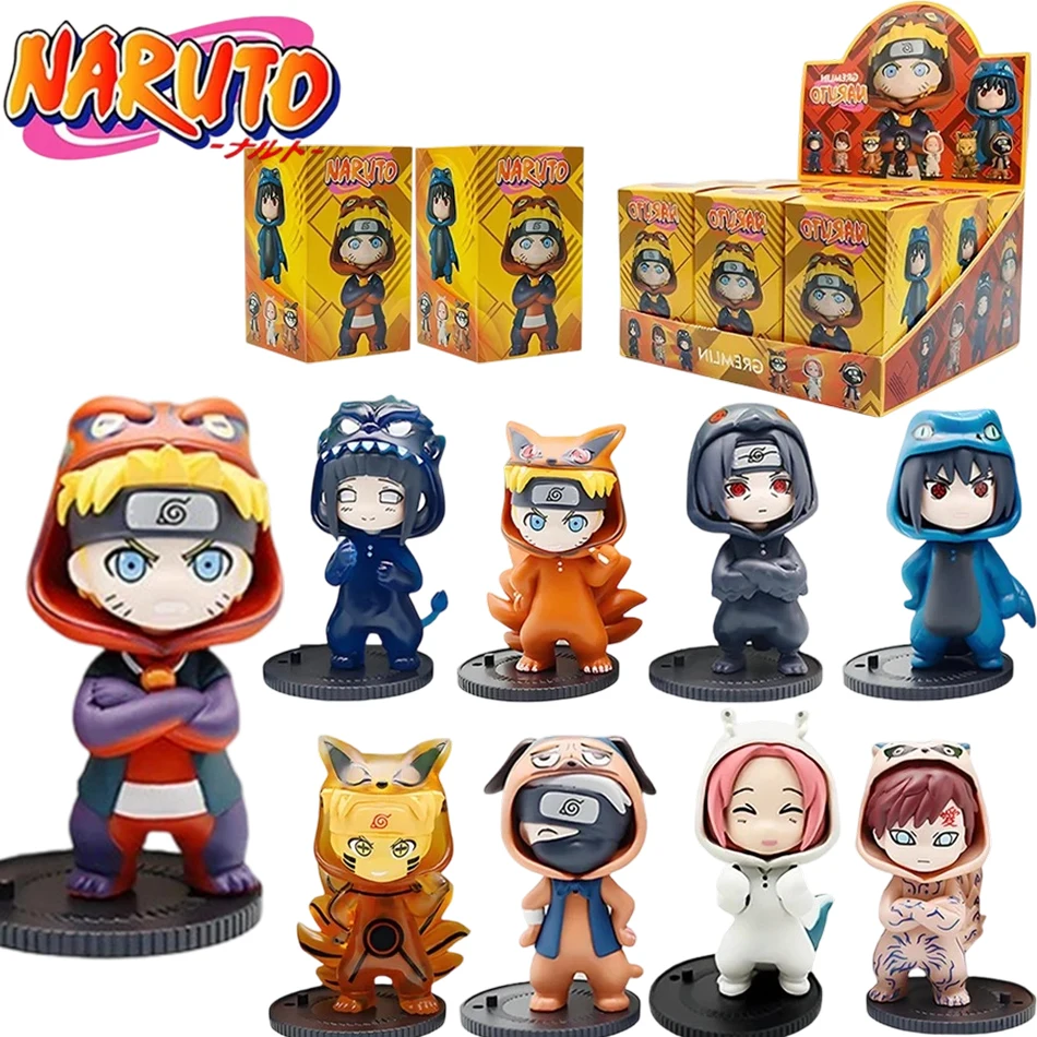 

In stock Naruto blind box Figures Model Ornament Anime Uchiha Sasuke Sakura Cosplay Action Figurine Model Toys Decorations Gift
