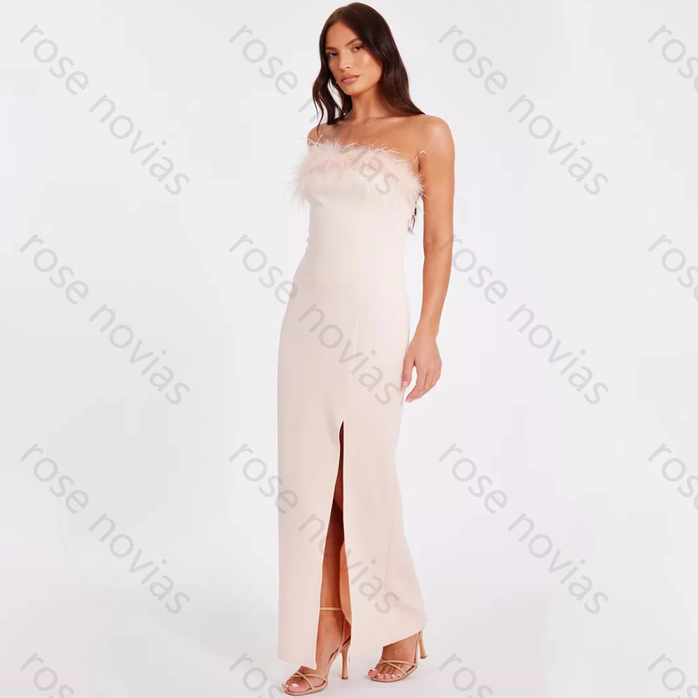 فساتين سهرة أنيقة عالية الجودة من الجيرسيه بطول الأرض بدون حمالات بدون أكمام فستان حفلة موسيقية بفيونكة فيستدوس دي فييستا مخصص