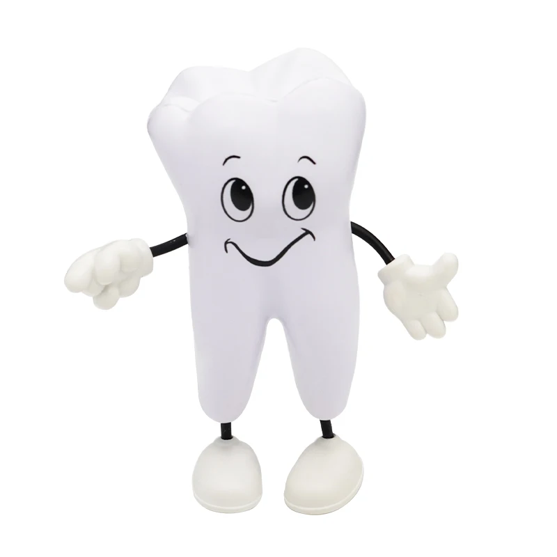 1pc decorazioni culturali dentali realizzate in materiale PU regali per cliniche odontoiatriche per bambini accessori per ornamenti cartoni animati a forma di dente