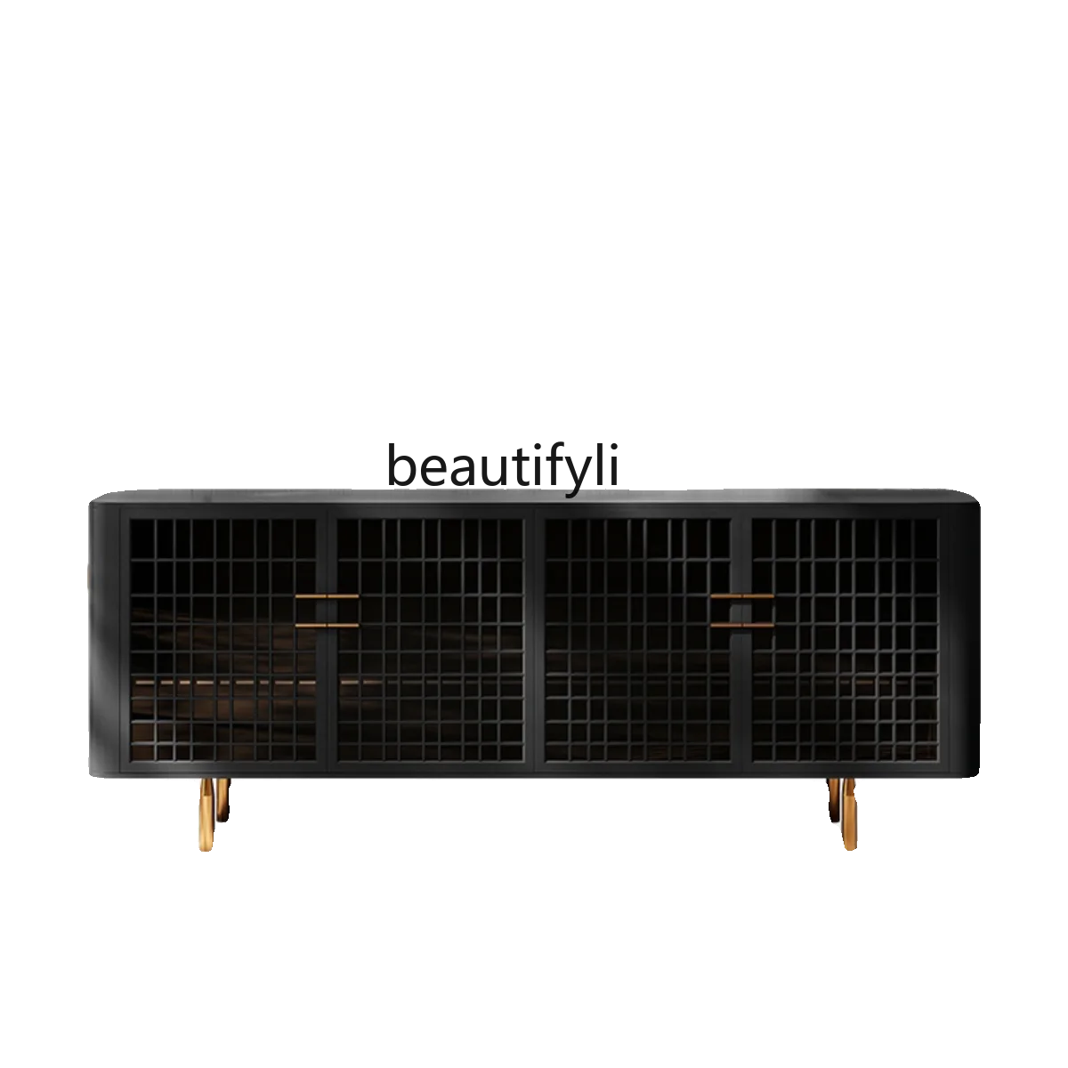

Nordic light luxury solid wood villa entrance entrance cabinet retro locker modern simple side cabinet