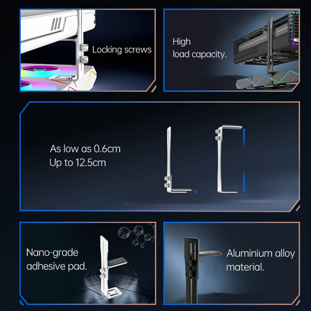 

Computer Graphics Card Holder Wear Resist Small GPU Fixed Bracket Rust Proof Video Card Support Rack for GPU Fan Position