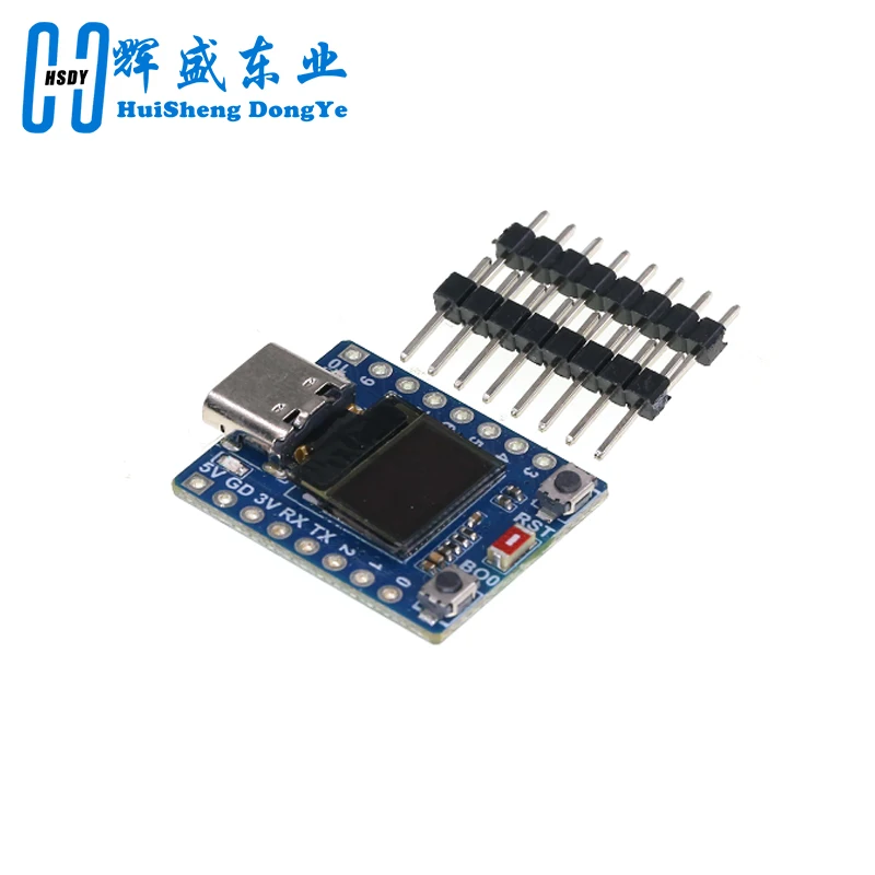 Papan Pengembangan ESP32-C3 OLED Dengan Modul OLED 0,42 Inci Wifi Bluetooth Papan Pengembangan Supermini ESP32