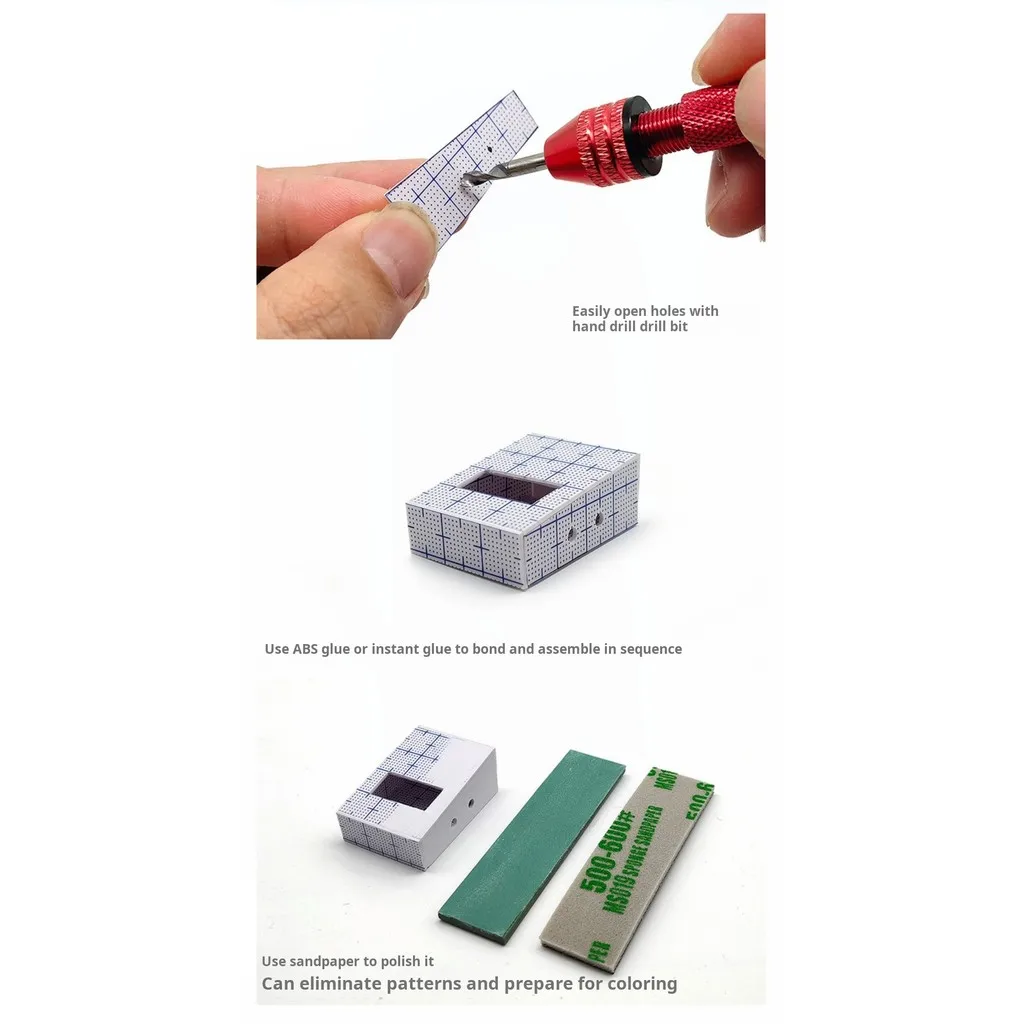 0.3mm-1mm ABS Modifica Modello Piastra di Gomma per Gundam Gunpla Modello FAI DA TE Strumento di Creazione Preciso Facile Taglio Self Made Parte Strumento MS078