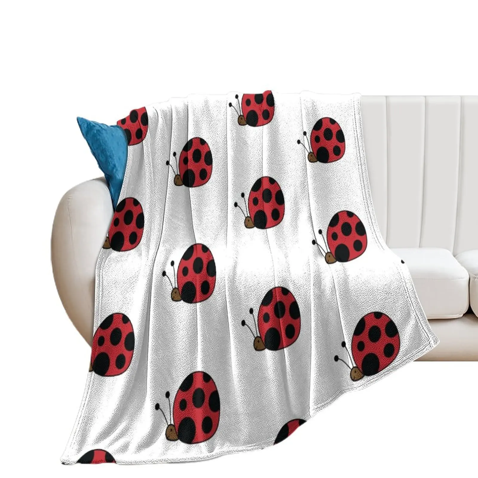 Averyanne's Lady Bug Throw Blanket Kid'S Decorative Beds Plush Blankets