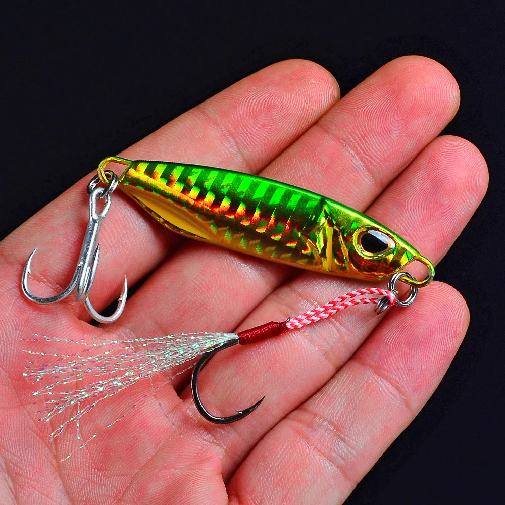 PROBEROS 1 Stück mit Doppelhaken, Angelköder, harte Köder, Totale, Luya-Eisenplatte, bionisches Köder-Set / 10 g/15 g/20 g/30 g/40 g/50 g – Detail 8