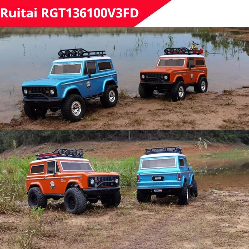 

Масштаб 1:10, имитация Ruitai Rgt Ford Bronco, мощная модель внедорожного альпинистского автомобиля с дистанционным управлением и полным приводом