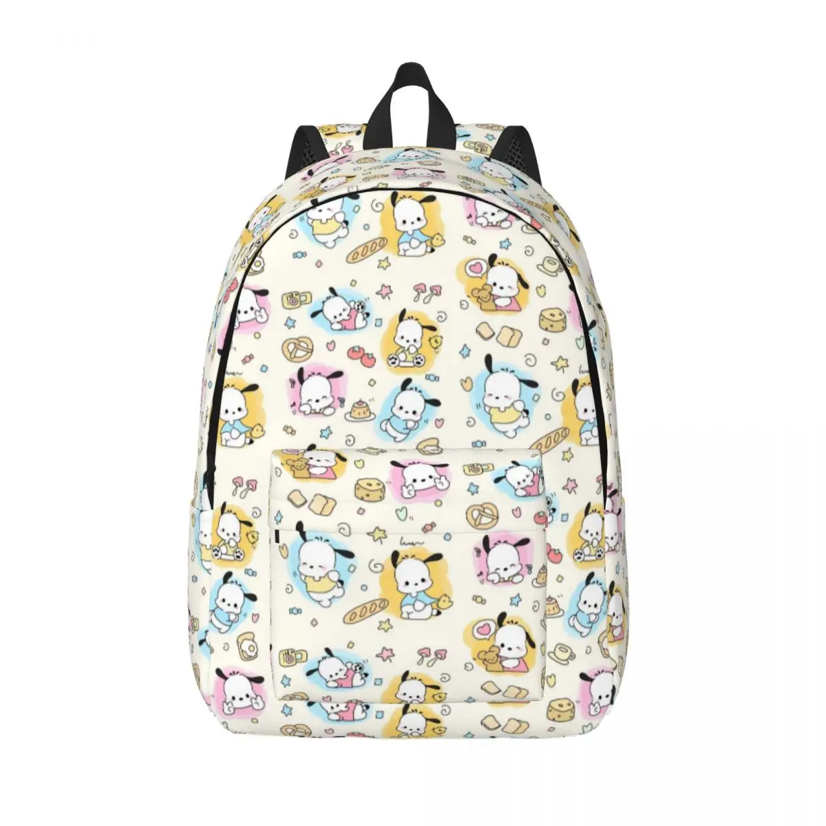 Pochacco Pattern Backpack for Men Women Fashion High School Work Daypack Cartoon Dog Laptop Computer Canvas Bags Gift