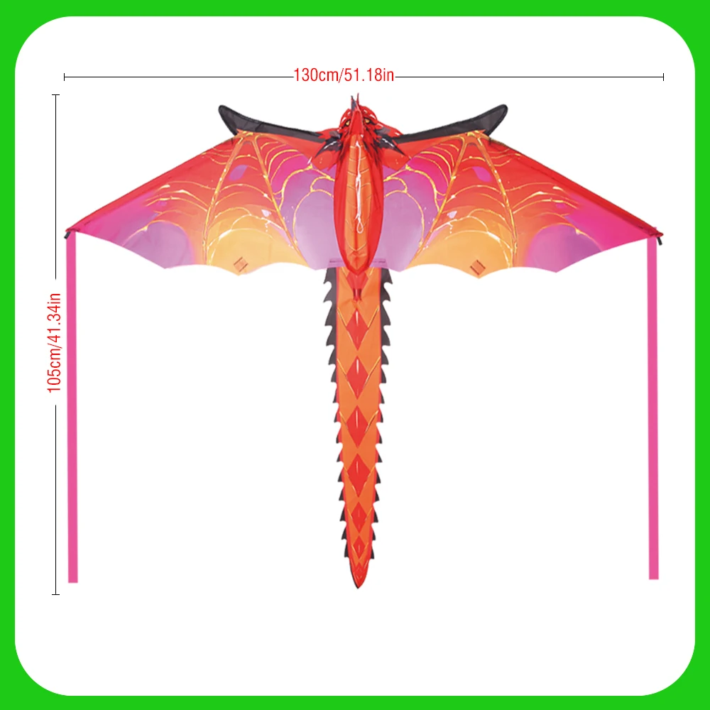 용전 3D 레드 드래곤 연 초보자에게 적합한 간단하고 쉽게 날릴 수 있는 3D 연. 50미터의 연줄이 함께 제공됩니다.